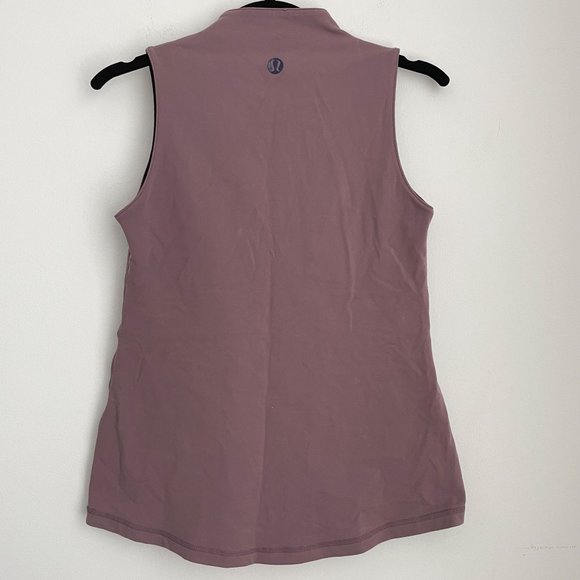 Lululemon Kimono Peacock Print V Neck Tank Top Lavender - Picture 4 of 6